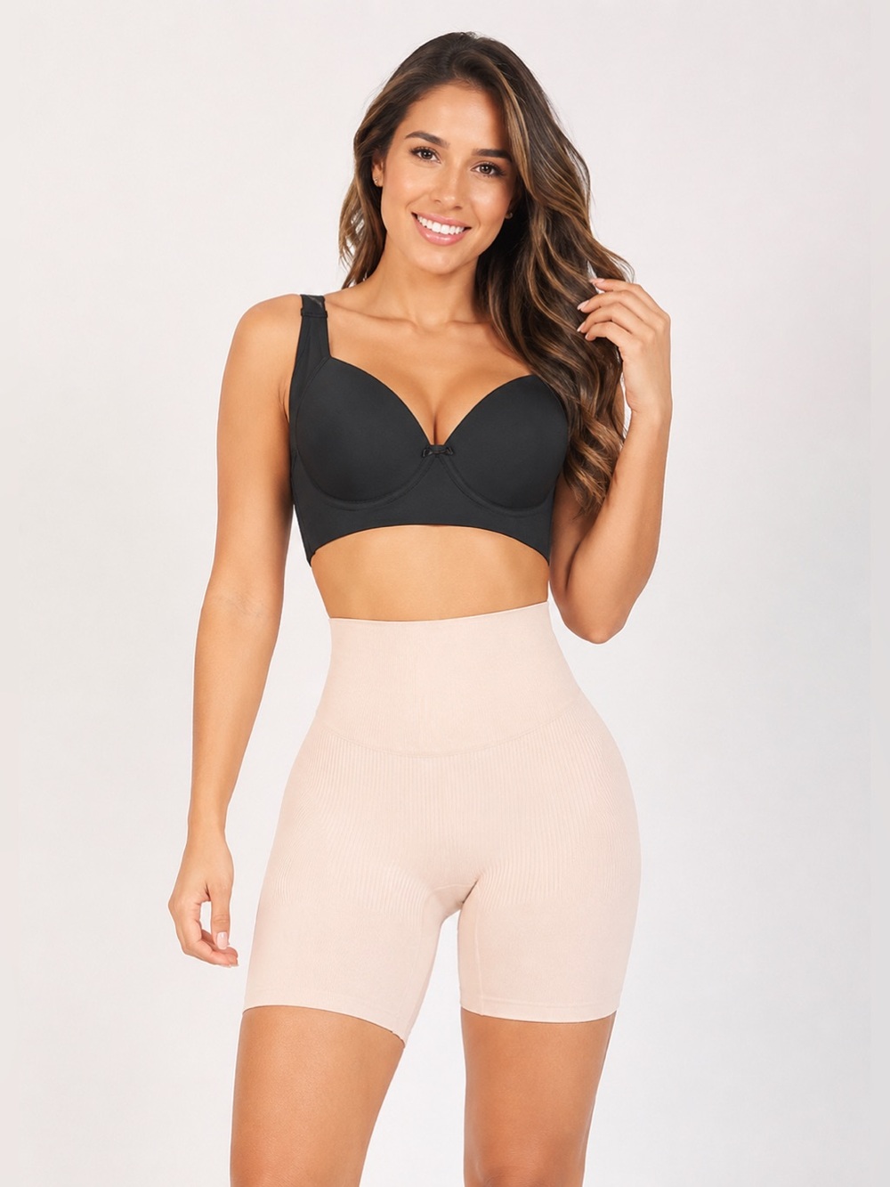 Butt-Lifting & Tummy Control Shapewear Shorts – Beige